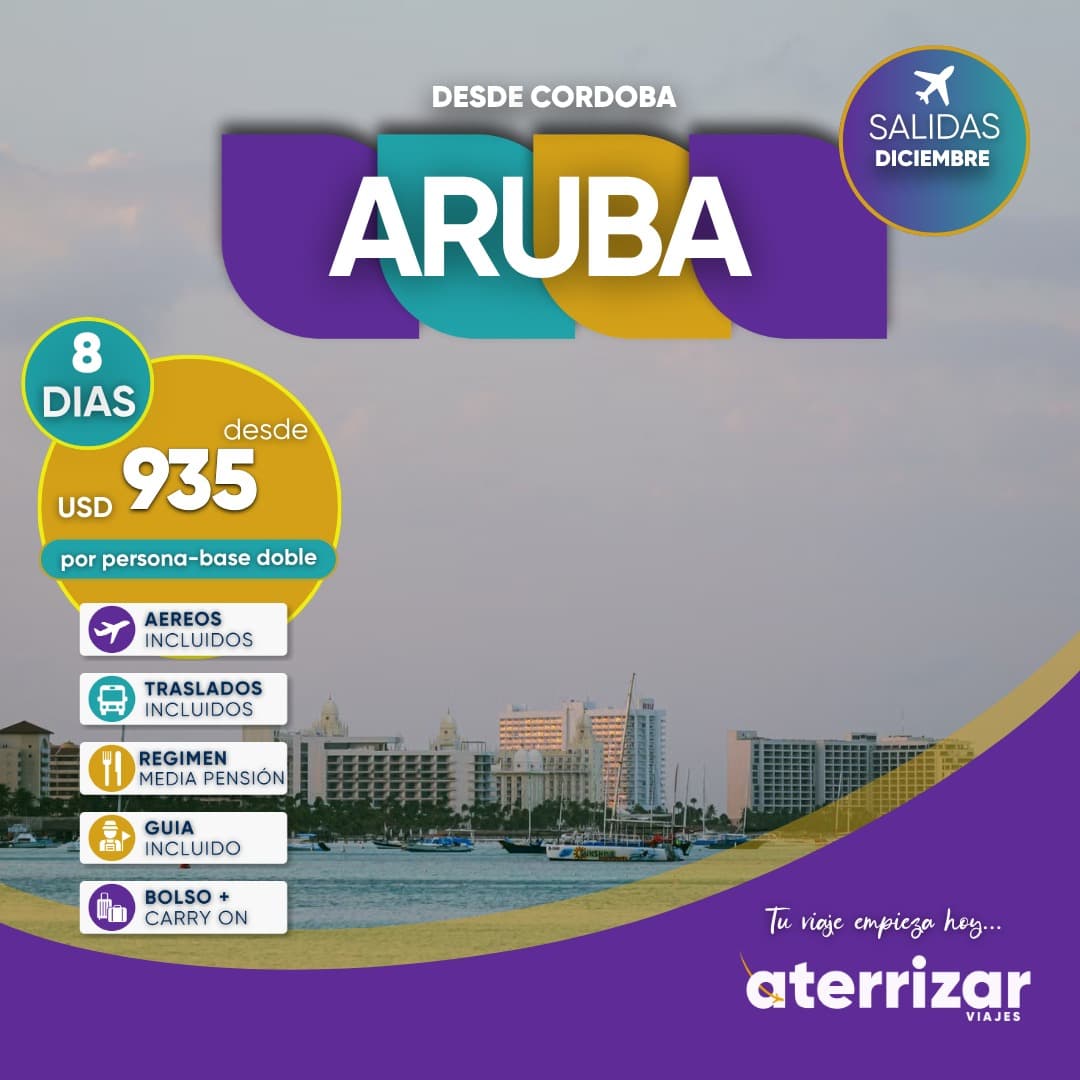 Aruba - Diciembre desde Córdoba